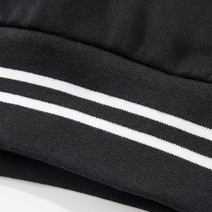 Black Varsity <b>Jacket</b> With White Sleeve And Letter G Embroidery <b>Casual</b> Turn-down Collar Regular Fit Autumn Wear - Product Image 6