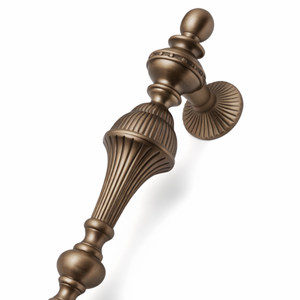 Poignée de porte cannelée en laiton massif Centurion |   Poignée de porte d'entrée moderne et durable pour usage hôtelier |   Architecture décorative - Product Image 2