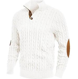 Nouveau pull en laine 100% pour homme de haute qualité, manches longues, couleur unie, bouton unique, pull personnalisé, couleur unie, décontracté, laine douce - Product Image 5
