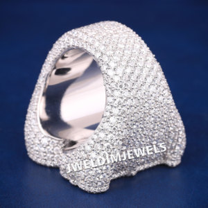 R <b>initial</b> hip hop baguette cut diamond heavy look unisex <b>ring</b> ready to ship <b>ring</b> diamond tester pass moissanite 925 silver <b>ring</b> - Product Image 5