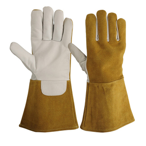 Industrial Use Cowhide Leather TIG/MIG Welding Work <b>Gloves</b> Heavy Duty Heat Resistant Welder Working Hand Safety <b>Gloves</b> - Product Image 1