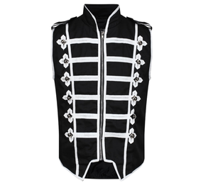 Men's Red Black <b>Gothic</b> Steampunk Argyle Drummer Parade <b>Jacket</b> Music Festivals 100% Cotton Customized Size Customized Costume - Product Image 5