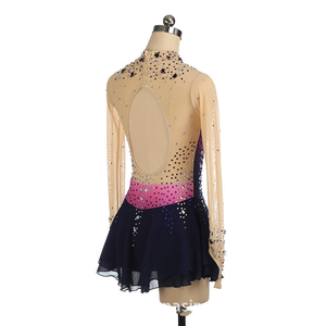 Ballet <b>Dress</b> Silk/Cotton High Elasticity Competition <b>Skating</b> Wear Long Sleeve - Product Image 2