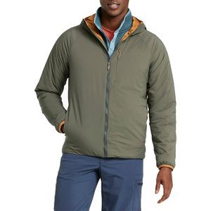 Blouson matelassé à capuche pour homme, couleur unie, imperméable, fermeture éclair, coupe décontractée, extérieur en polyester et nylon, style bomber - Product Image 4