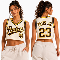 Maillot de basketball court personnalisé pour femme, avec logo de club brodé, nom et numéro au dos, haut court en maille athlétique, vente en gros fabricant