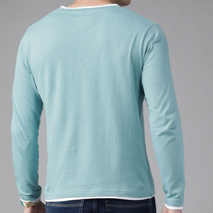 เสื้อยืดแขนยาวสีเทา ผ้าฝ้าย 100% ทรงหลวม ใส่สบาย สำหรับผู้ชาย พร้อมบริการ OEM - Product Image 3