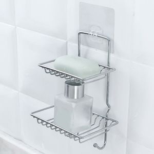 Luxury Bathroom Metal <b>Soap</b> Dish <b>Holder</b> For Sink Counter With Durable Rustproof Finish And Drain Tray - Product Image 2