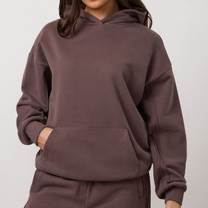 Sweat à capuche en polaire pour femme, marque privée, avec broderie personnalisée pour les détaillants de mode de boutiques américaines, vente en gros - Product Image 1
