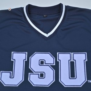 T-shirt unisexe JSU col en V à manches courtes, bleu marine, en jersey, nouveau motif, décontracté, respirant, coupe classique, écoresponsable, t-shirt d'amitié - Product Image 6