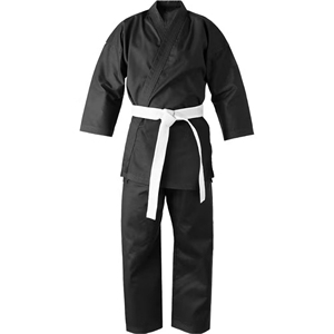 Unisex Adults & Youth Karate Gi Uniform Set 100% Cotton Durable Plain Dyed Regular Fit White Black Blue Red Colors - Product Image 2