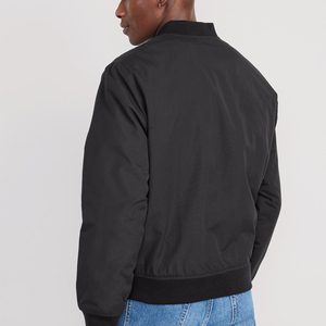 High Quality 100% Polyester Nylon Flight Bomber <b>Jacket</b> Men Embroidered Quilted Lined Thick Winter Varsity Custom <b>Jacket</b> for Men - Product Image 3