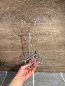 Farm Fresh <b>Egg</b> Carry Basket, Durable Metal <b>Storage</b> with Open Design - Product Image 6
