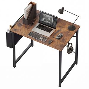 Laptop Table for Small Spaces Modern Home Office <b>Desk</b> with <b>Storage</b> Bag and Hook Study Writing Table - Product Image 1