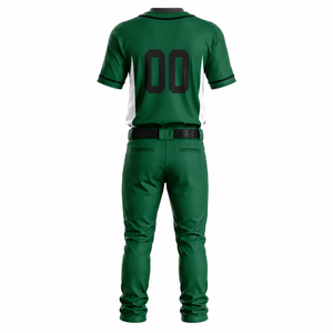 Uniforme de Béisbol Profesional Unisex Verde, Manga Corta, Transpirable, Antibacterial, de Secado Rápido, Tallas Grandes, Nombres de Equipo Personalizables - Product Image 4