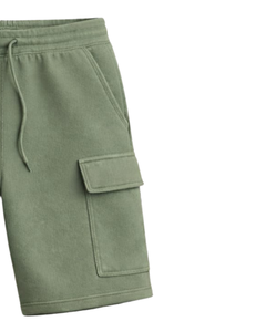 Shorts cargo vert olive pour homme, taille élastique avec cordon de serrage, style streetwear décontracté, multi-poches, shorts d'été, logo personnalisé, fabricant OEM - Product Image 2