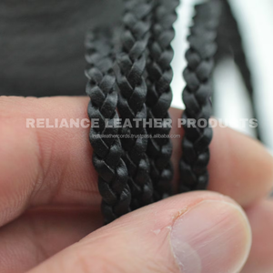 Cordon en cuir tressé plat de qualité supérieure à 3 plis-Couleur et taille personnalisées 100% cuir pur-Finition de luxe pour les bijoux de créateur de charme - Product Image 2