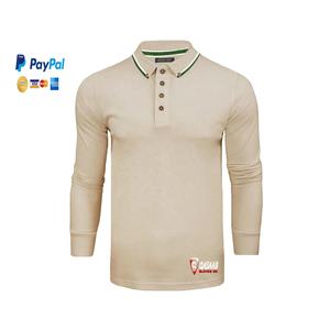 T-shirt polo brodé de logo en polyester 100% coton T-shirt polo à col rayé en coton personnalisé pour hommes avec couleurs personnalisées - Product Image 4