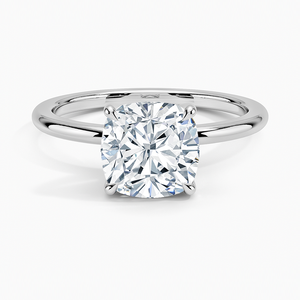 Bague BOJ 72 en argent 925 avec halo de pierres et griffes, solitaire en moissanite 2 carats couleur D VVS1 certifiée GRA, prix bas - Product Image 1