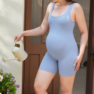 ชุดจั๊มสูทคลุมท้องแบบไร้ตะเข็บสั่งทำขายส่ง ไซส์ใหญ่ แบบเสื้อกั๊กไม่มีแขน พร้อมชุดโยคะสำหรับคุณแม่ตั้งครรภ์คุณภาพสูง - Product Image 4