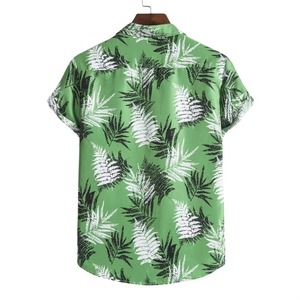 Camisa Hawaiana Personalizada para Hombre con Estampado Tropical, Manga Corta, Abotonada, para Vacaciones de Verano, Proveedor Mayorista OEM - Product Image 3