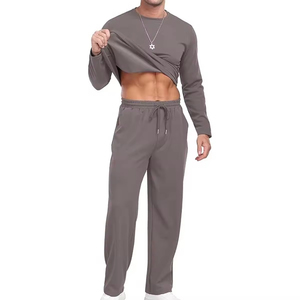 Best Mens Casual Hip Hop Solid Pullover Sweatshirt Tracksuit And Joggers Sweatpants Sweat Suit Sets For Wholesale Supplier High - Product Image 2