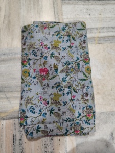 Handmade Kantha Quilt Reversible Floral Cotton Blanket Light Blue Multi Color <b>Bedspread</b> Home Decor Gift for Her - Product Image 1