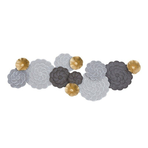 Arte de pared de metal de hierro abstracto moderno de lujo con acabado blanco para decoración de interiores del hogar, hermosos artefactos de pared en oferta. - Product Image 2