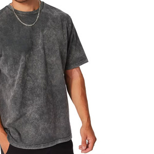 Approvisionnement direct usine : Nouveau T-shirt délavé à l'acide, différentes couleurs, logo personnalisé, meilleur design, col style streetwear, coupe oversize, personnalisable - Product Image 3