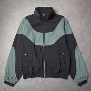 2 Piece Zipper Jacket and <b>Flared</b> <b>Trouser</b> 100% Nylon Reflector Lines New Design Oversized Windbreaker Tracksuit For <b>Men</b> - Product Image 2