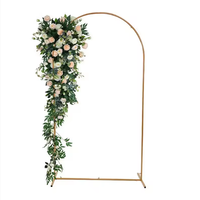 Sparxwizz Engineering Arche de mariage moderne en alliage d'aluminium doré, support de toile de fond portable 4ft-7.2ft pour cérémonie florale extérieure