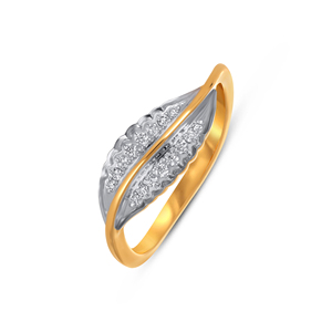 Bague de fiançailles en or massif 18 carats Antique Allure pour femme, diamants naturels taille brillant ronde, motif floral - Product Image 1