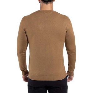 Pull-over en tricot à col rond pour homme, coupe slim, couleur unie, manches longues, décontracté, en vente - Product Image 4