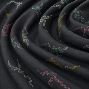 Tissu en denim brodé sur mesure avec imprimé africain pour Abaya, Kaftan, vêtements et mode OEM - Product Image 1