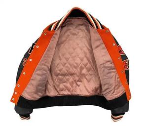 OEM Manufacturer High Quality Winter High Street College Letterman Varsity <b>Jacket</b> Men Custom Embroidery <b>Patches</b> Stand Front - Product Image 3