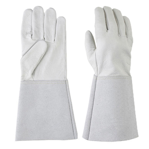 Custom Logo Heavy Duty 14 Inches Welding Safety <b>Gloves</b> Top Quality Leather Heat Resistant Fireproof Stitching Welder Work <b>Gloves</b> - Product Image 1