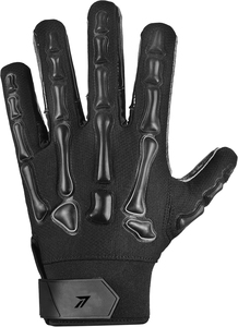 Gants de football américain par sublimation, impression personnalisée couleur intégrale, logo d'équipe, paume antidérapante, OEM ODM, vente en gros, usine - Product Image 4