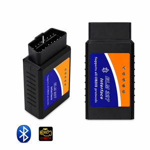 ELM327 สำหรับ OBD2 เครื่องสแกนวินิจฉัยรถยนต์อเนกประสงค์ ตัวอ่านโค้ด สีดำ แบตเตอรี่ 12V - Product Image 2