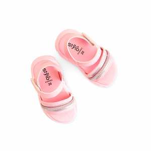 Sandales décontractées à talon rose pour filles KD9903 - Product Image 1