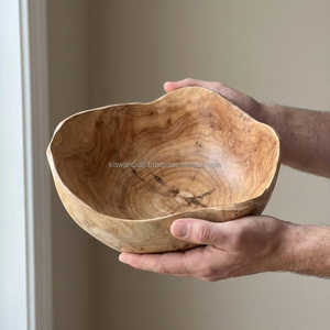 Cuencos de madera de estilo antiguo japoneses para uso en cocina y comedor con detalles artesanales únicos y acabado pulido de primera calidad. - Product Image 3