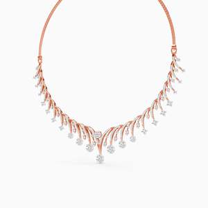 Collier pendentif en or jaune plaqué diamant, taille brillant rond, design minimaliste, unisexe, pour fiançailles et usage quotidien - Product Image 2
