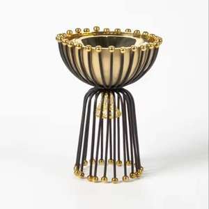 Latest Unique Gold Color Biodegradable <b>Metal</b> <b>Bowl</b> Platter Trending Design for Party Serving Chocolate & Fruits - Product Image 6