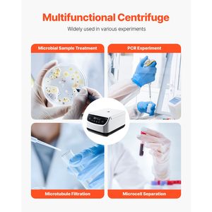 Centrifuga Elettrica da Laboratorio RCF 100 1900xg con 1 Rotore a Bassa Velocità, Capacità Tubi 2/5/10/15ml - Product Image 6