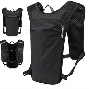 Lightweight Vest <b>Backpack</b> with Breathable Mesh, Adjustable Chest Strap, Emergency Whistle & Reflective Stripe for Outdoor Sports - Product Image 2
