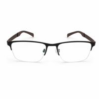 Lunettes de vue sur ordonnance anti-lumière bleue UV420, monture carrée semi-cerclée en titane léger, titane pur, sur mesure, haute qualité