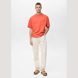 Camiseta de Alta Calidad, Gruesa, Lisa, Extra Grande, para Impresión, Bordado, Personalizada, de Poliéster y Algodón para Hombre - Product Image 2