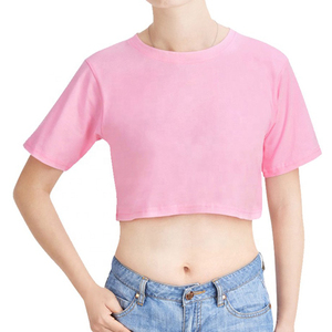 Camiseta Corta de Algodón Blanca para Mujer, Cuello Redondo, Manga Corta, Corte Holgado, Color Sólido, Informal, Tejido Jersey, Primavera Verano - Product Image 5