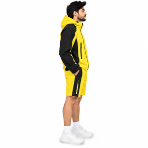 Conjunto de Pantalones Cortos y Chaqueta Cortavientos para Hombre, Diseño Color Block, con Cierre, Dos Piezas a Juego, Impermeable, de Nailon Ligero, Marca Privada - Product Image 3