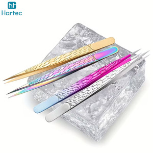 Professional Fiber Tip Eyelash Tweezers for Easy <b>Fan</b> Volume, High Quality Non-Magnetic Stainless Steel Lash Extension Equipment - Product Image 2
