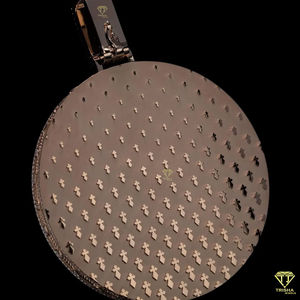 Complexe De Luxe Hip Hop VVS Lab Cultivé Fine Pendentifs Charmes Circulaire Médaillon Ensemble Ailes Motif Personnalisé Rappeur Style Bijoux - Product Image 5