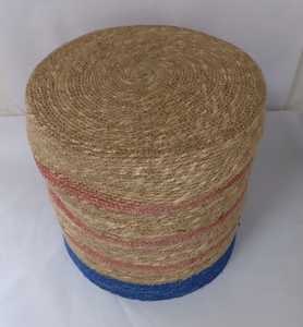 Panier de rangement rond en corde de jonc de mer très demandé avec couvercle, écologique, pour linge sale, en rotin, pour la maison et la chambre - Product Image 6
